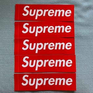 5 Supreme Box Logo Stickers